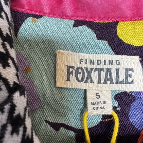 NEW Finding Foxtale Girls Be Bold Blazer Size 5 Houndstooth Black Colorful $74 - Picture 4 of 10